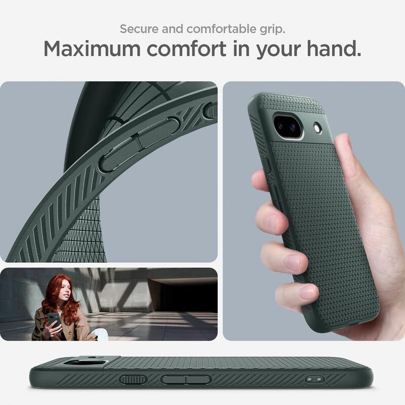 Spigen Liquid Air for Google Pixel 8a case cover - Abyss Green